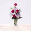 Flower delivery - bouquet of lily and roses