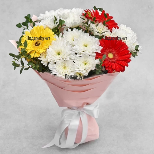 Send bouquet of yellow chrysanthemums to Sofia