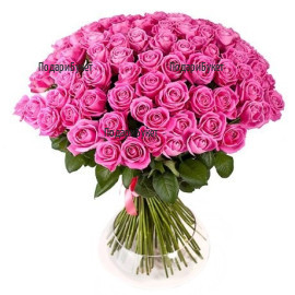 Send 101 pink roses to Sofia, Plovdiv, Varna, Burgas