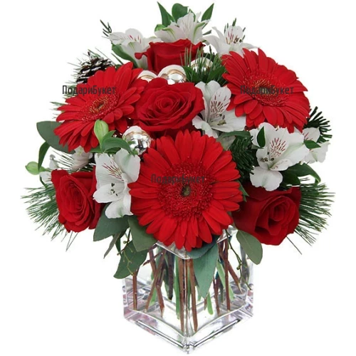 Send Christmas arrangement by courier to Sofia, Plovdiv, Ruse