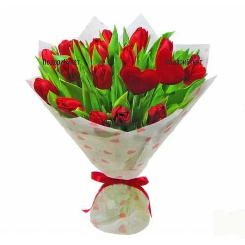 Beautiful , romantic bouquet of tupils