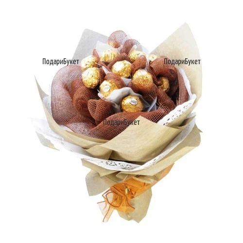 Онлайн поръчка на букет от бонбони и опаковка