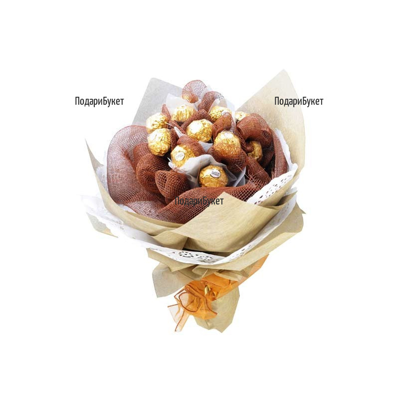 Онлайн поръчка на букет от бонбони и опаковка