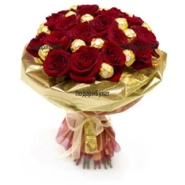 Send bouquet of roses and chocolates
