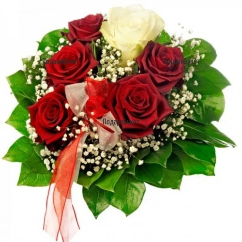 Send flowers and bouquet of roses by courier