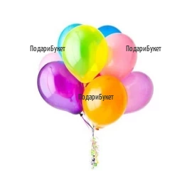 Поръчка и доставка на 9 балона с хелий