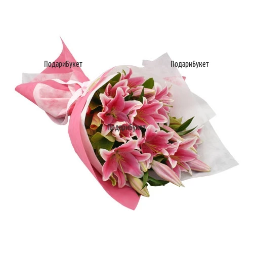 Send flowers and bouquets of lilie to Sofia, Plovdiv, Varna, Burgas