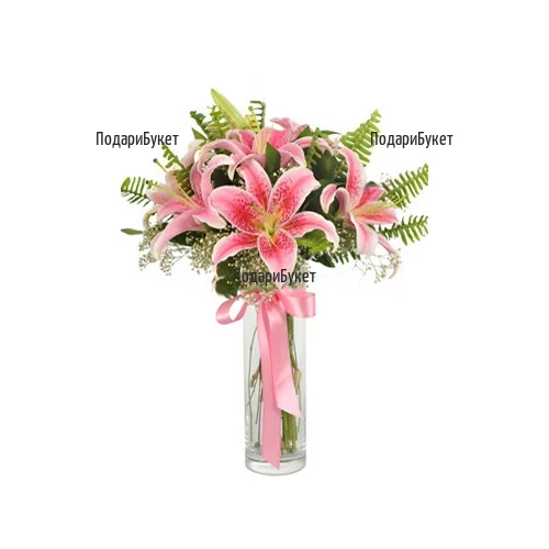 Order flowers and bouquets of lilies to Ruse, Haskovo, Pleven, Varna
