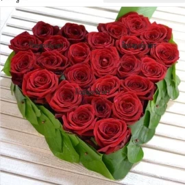 Send heart of red roses to Sofia, Plovdiv, Varna, Burgas
