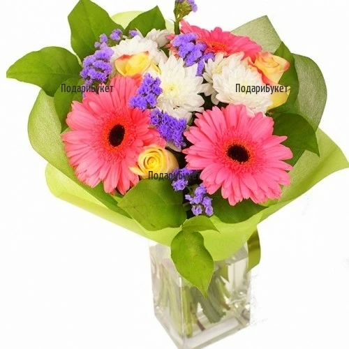 Send stylish bouquet of gerberas and roses to Sofia, Plovdiv, Ruse