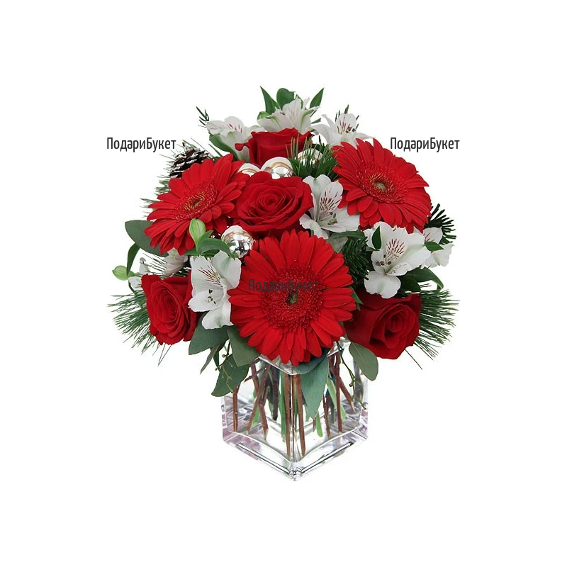 Send Christmas arrangement by courier to Sofia, Plovdiv, Ruse
