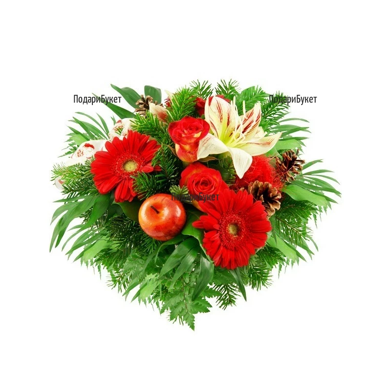 Send bouquet of flowers for the Christmas and for the New Yeat
