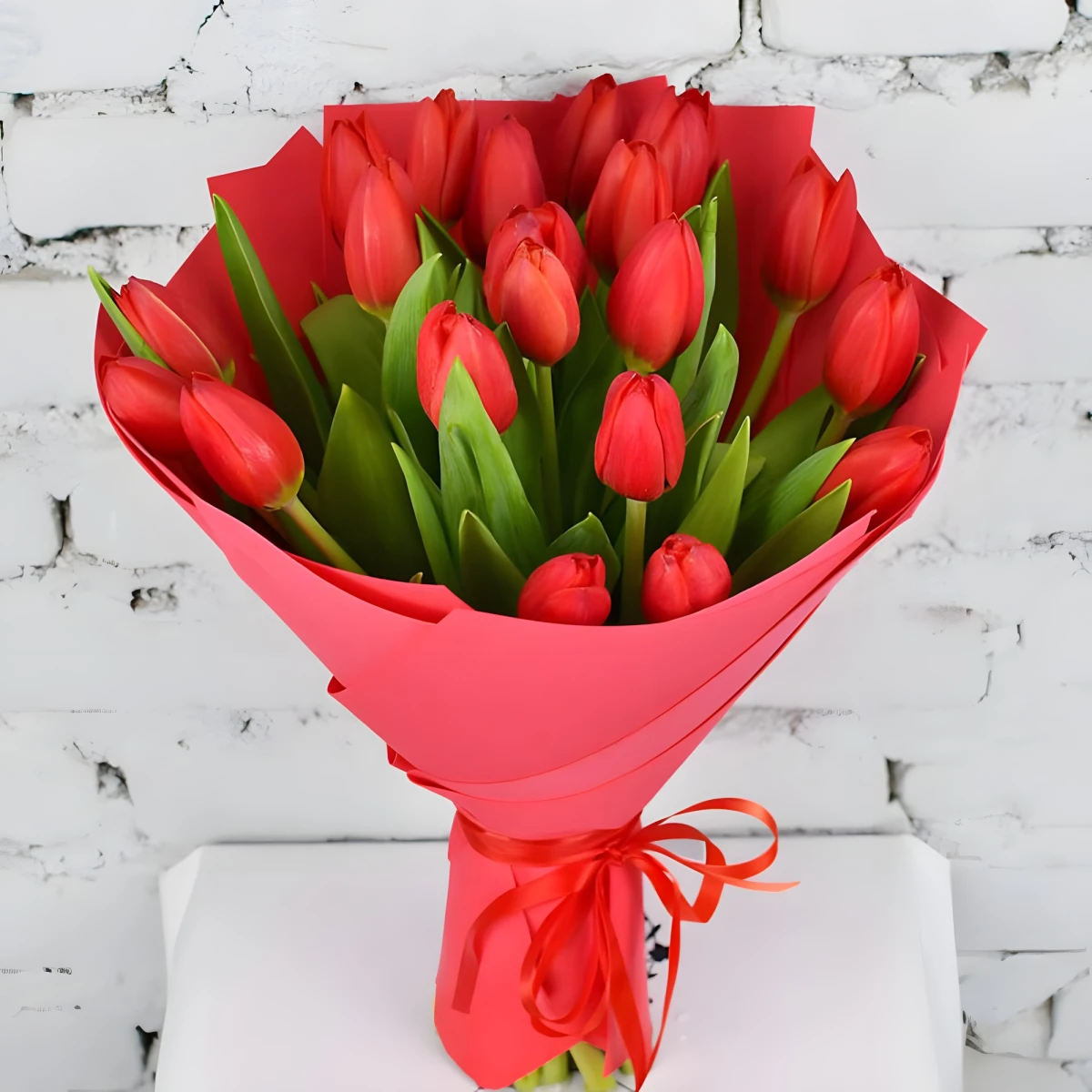 Send bouquet of red tulips to Sofia, Plovdiv, Ruse