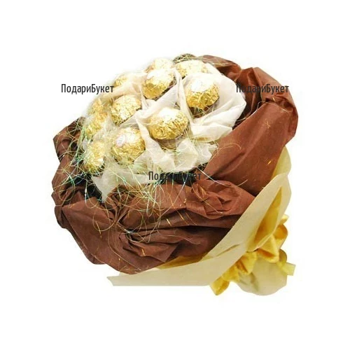 Поръчка на букет от луксозни бонбони Ferrero Rocher в Русе, Хасково