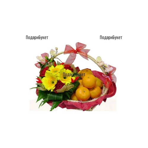 Send a basket with flowers and gifts to Ruse, Haskovo, Pleven, Varna