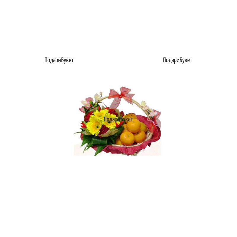 Send a basket with flowers and gifts to Ruse, Haskovo, Pleven, Varna